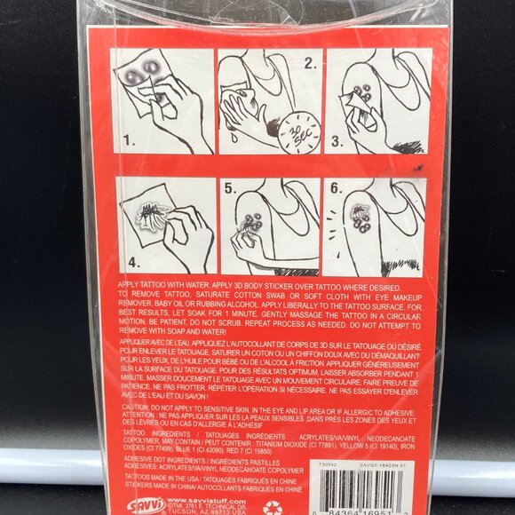 Savvi 3D 3 Piece Tattoos - Picture 2 of 2